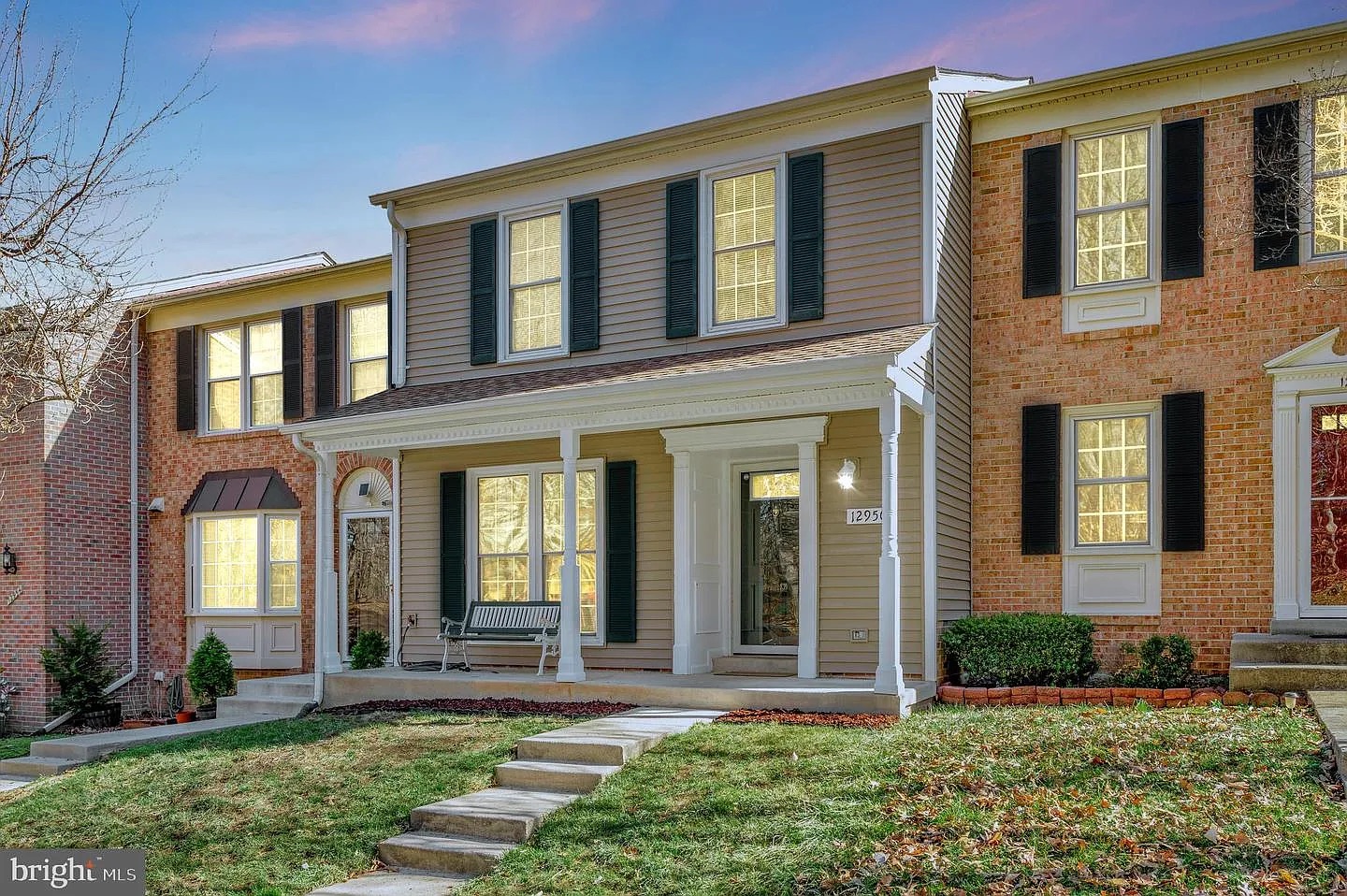 Closed two-story townhome exterior